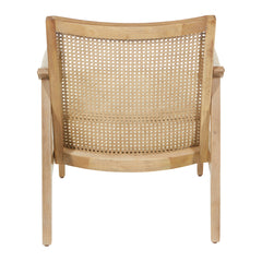 Armchair with Solid Wood Frame and Light Brown Legs