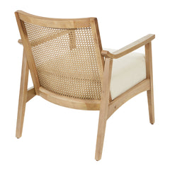 Armchair with Solid Wood Frame and Light Brown Legs