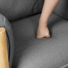 Armchair with Solid Wood Frame and Removable Lumbar Pillow