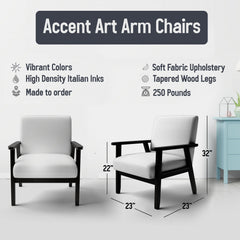Armchair with Solid Wood Frame, Blue Velvet