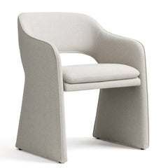 Armchairs, Set of 2, Beige Fabric with Manufactured Wood Frame
