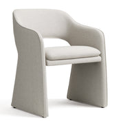 Armchairs, Set of 2, Beige Fabric with Manufactured Wood Frame
