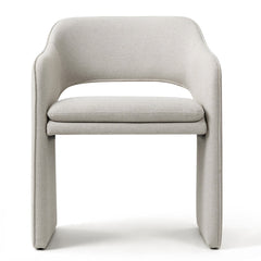 Armchairs, Set of 2, Beige Fabric with Manufactured Wood Frame