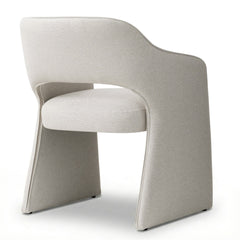 Armchairs, Set of 2, Beige Fabric with Manufactured Wood Frame