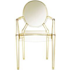 Armchairs, Set of 2, Pink Polycarbonate with Plastic Legs