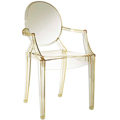 Armchairs, Set of 2, Pink Polycarbonate with Plastic Legs