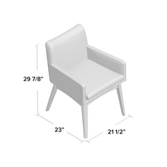 Armchairs, Set of 2, Polyester Blend, Solid Wood Legs