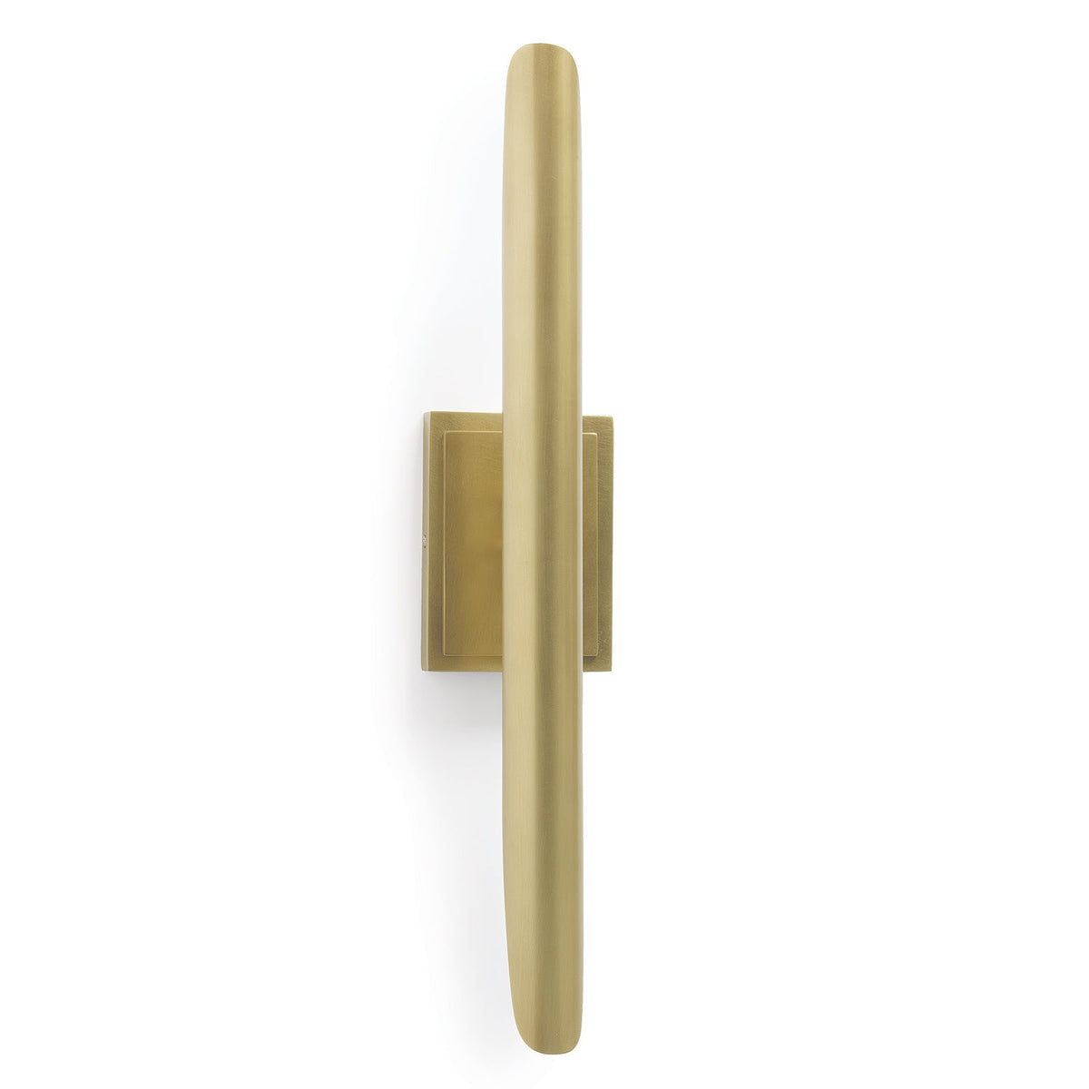 Armed Wall Sconce, 2-Light Steel in Natural Brass Finish