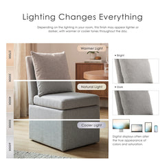 Armless Side Chair, Light Gray Fabric, Black Metal Legs, Casters