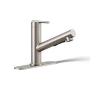 Crue Pull-Out Kitchen Sink Faucet, Pull-Out Laundry Faucet with Three-Function Sprayhead in Vibrant Stainless