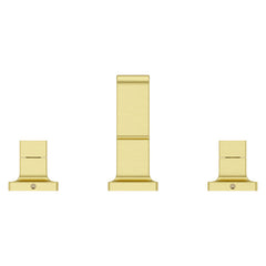 Verve 2-Handle 8 in. to 15 in. Widespread Bathroom Faucet without Handles with Ribbon Spout in Brushed Gold | product photo
