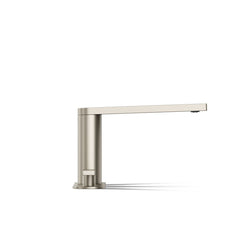 Kohler Composed Double Handle Deck Mounted Roman Tub Faucet Trim with Diverter in Vibrant Brushed Nickel | product photo