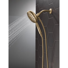 SureDock 7-Spray Magnetic Shower Head, High Pressure Handheld Shower Head, Hand Shower with Hose in Lumicoat Champagne Bronze | product photo