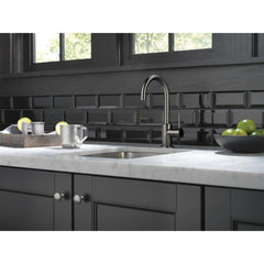 Trinsic Swivel Bar Faucet, Single Handle Prep Sink Faucet in Black Stainless | product photo
