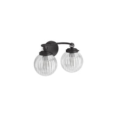 Embra Two-Light Sconce in Matte Black | product photo