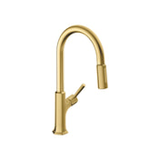 Locarno Single Handle Kitchen Faucet in Brushed Gold Optic