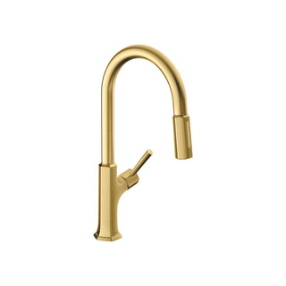 Locarno Single Handle Kitchen Faucet in Brushed Gold Optic