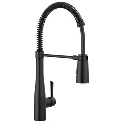 Essa Pro Style Commercial Kitchen Faucet with Pull Down Sprayer, Matte Black Single Hole Kitchen Sink Faucet, Single Handle, Matte Black | product photo