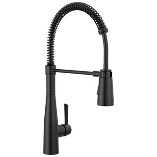 Essa Pro Style Commercial Kitchen Faucet with Pull Down Sprayer, Matte Black Single Hole Kitchen Sink Faucet, Single Handle, Matte Black