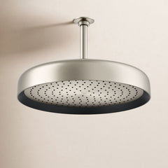 Kohler Statement 14" Single-Function Ceiling-Mount Round Rainhead, Round Rain Showerhead 2.5 GPM in Vibrant Brushed Nickel | product photo