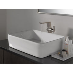 Pivotal Single Hole Bathroom Faucet with Drain Assembly and Diamond™ Seal Technology in Stainless | product photo