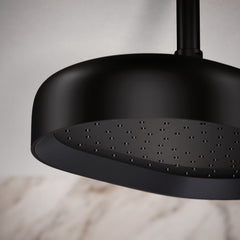 Kohler Statement 2.5 GPM Round 12 in. Rainhead with Katalyst Air-Induction Technology in Matte Black | detail photo