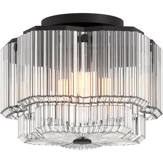 Occasion 3-Light Flush Mount in Matte Black