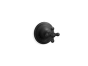 Artifacts Volume Control Valve Trim with Cross Handle in Matte Black