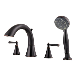 Deck Mounted Tub Spout in Tuscan Bronze