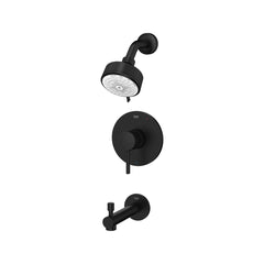 Concetto™ Tub & Shower Faucet with Rough-in Valve in Matte Black | product photo