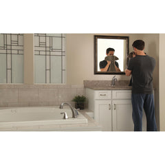 Dryden Double Handle Deck Mounted Roman Tub Faucet Trim in Stainless | product photo