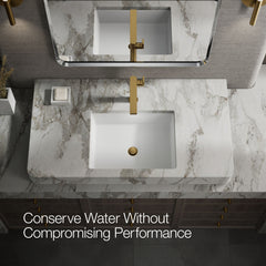 Kohler Composed Single Hole Bathroom Faucet with Drain Assembly in Vibrant Brushed Moderne Brass | product photo