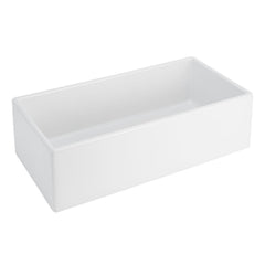 Rowena 36" Farmhouse Single Basin Fireclay Kitchen Sink in Smooth White | product photo