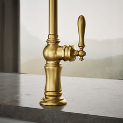 Kohler Artifacts Single-Hole Kitchen Faucet with Swing Spout, Arc Spout Design | detail photo
