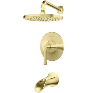 Rhen Volume Tub and Shower Faucet in Brushed Gold