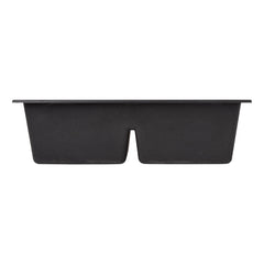 Algren 33" L Double Basin Drop-In Kitchen Sink in Midnight Black | product photo