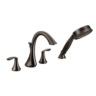 Eva Handle Deck Mounted Roman Tub Faucet with Hand shower in Oil Rubbed Bronze