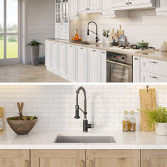Standart PRO™ 23" L x 18" W Undermount Kitchen Sink with Faucet in Stainless Steel/Matte Black | product photo