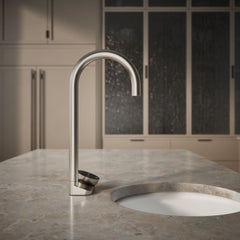 Aquifer4-In-1 Tall Arc Beverage Faucet in Stainless Steel | product photo