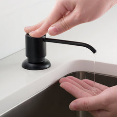 30-in Standart PRO Kitchen Sink Combo Set with Bolden Kitchen Faucet and Soap Dispenser in Matte Black | product photo