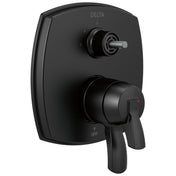 17 Series Integrated Diverter Trim with Three Function Diverter Less Diverter Handle in Matte Black
