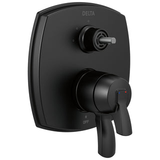 17 Series Integrated Diverter Trim with Three Function Diverter Less Diverter Handle in Matte Black