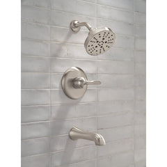 Bonacci 14 Series H2Okinetic Bathtub and Shower Faucet Set, Stainless Shower Head and Handle Set, Valve Trim Kit, Lumicoat Stainless (Valve Not Included) | product photo