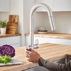Beale Pull Down Touch Kitchen Faucet in Stainless Steel | product photo