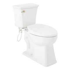 Benbrook 1.28 GPF Two Piece Elongated Toilet in Brushed Nickel | product photo