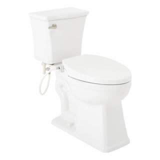 Benbrook 1.28 GPF Two Piece Elongated Toilet in Brushed Nickel