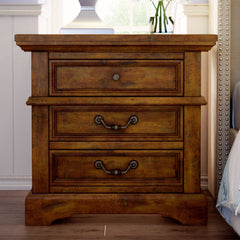 Bachelor's Chest, 3 Drawers, Mango Wood, Oil Rubbed Bronze Handles