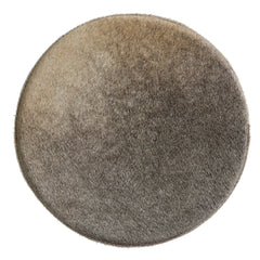 Backless Bar Stool, Speckled Leather Seat, Gunmetal Iron Frame
