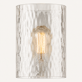 Glass | close view of the hammered glass cylinder shade