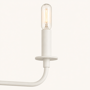 Hardware | close view of a candle socket, bobeche, and bulb